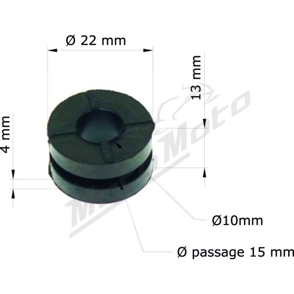 Tourmax Guminė įvorė (Silent Block) 10vnt. Honda CBR / CR / CRF / CB / GL / TRX 125-1800cc 87-08
