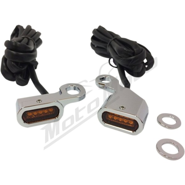 DRAG SPECIALTIES LED Handlebar Marker Lights Harley Davidson FLS / FLST / FLSTC / FLSTCI / FLSTF / FLSTFB 883-1800cc 96-17
