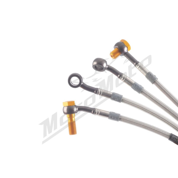 TRW Ready-To-Install Braided Brake Line Front Ducati / Honda / Kawasaki / Suzuki / Yamaha 450-1300cc 81-12