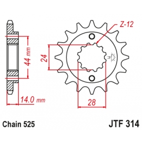 Front sprocket JTF314