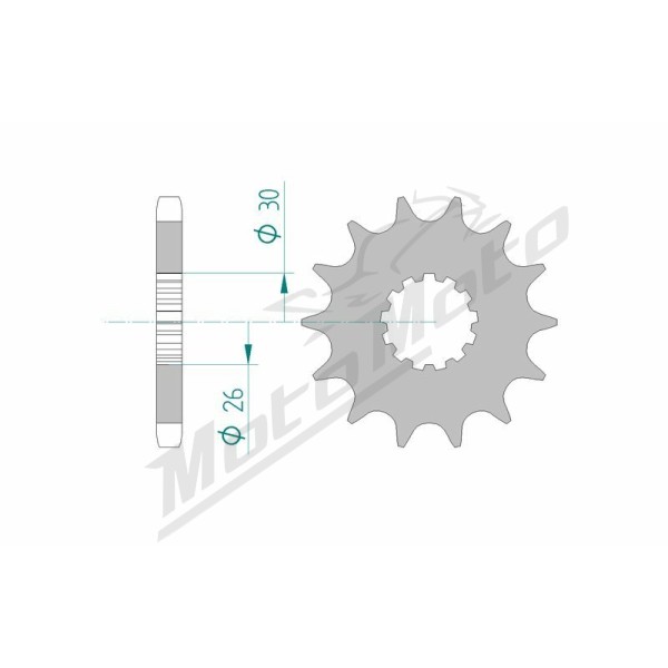 AFAM Steel Standard Front Sprocket 88800 - 530 17-19 teeth TRIUMPH TROPHY / DAYTONA / SPRINT / THUNDERBIRD 750-1050cc 91-21