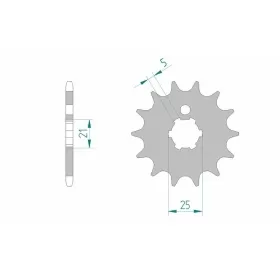 AFAM Steel Standard Front Sprocket 24300 - 520 14 teeth KAWASAKI KLX 250cc 79-96