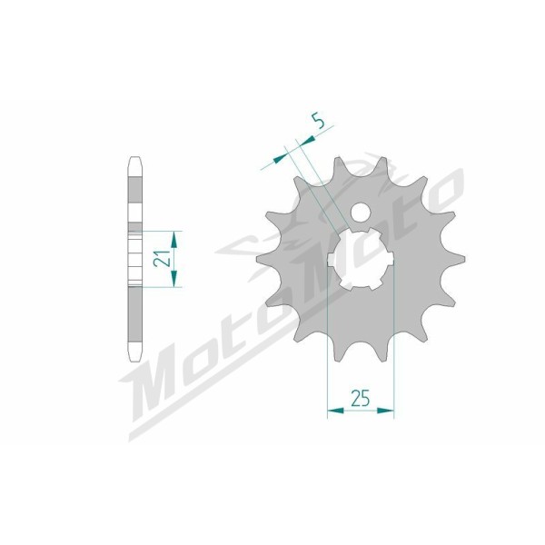 AFAM Steel Standard Front Sprocket 24300 - 520 14 teeth KAWASAKI KLX 250cc 79-96