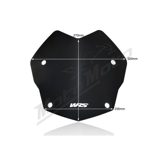 WRS BM045NO RALLYE Windscreen Matt Black BMW R1200GS / R1250GS 13-24