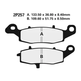 NISSIN Street Semi-Metallic Brake pads - 2P-257NS Aprilia / BMW / Triumph