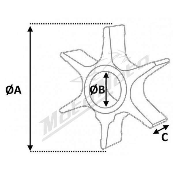 Yamaha 63V-44352-01-00 IMPELLER