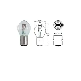 Maxtuned bulb 6v 35 / 35w Ba20d