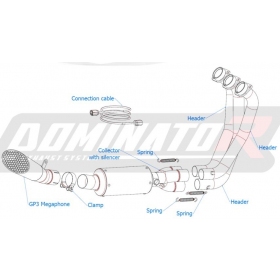 Exhaust kit with catalyst Dominator GP3 YAMAHA XSR 900 2022-2023