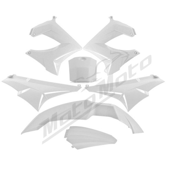 Bodywork Set TNT White Derbi Senda R / SM 50, Gilera RCR / SMT 50 00-10