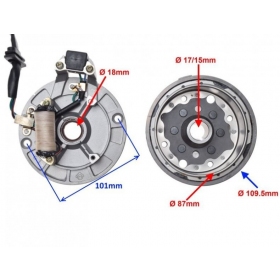 Stator ignition + flywheel XY140 4T