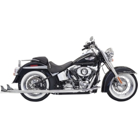 BASSANI XHAUST True Duals Exhaust System with Fishtail Mufflers Harley Davidson 1584-1800cc 1989-2017