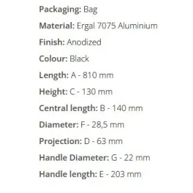Domino Aluminum Handlebar 28.6 mm Black