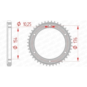 AFAM Steel Standard Rear Sprocket 530 43 teeth HONDA VFR 800cc 05-13