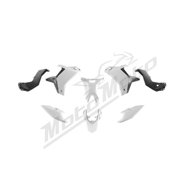 Racetech Plastic Set YAMAHA TENERE 700 25-26 White/Black