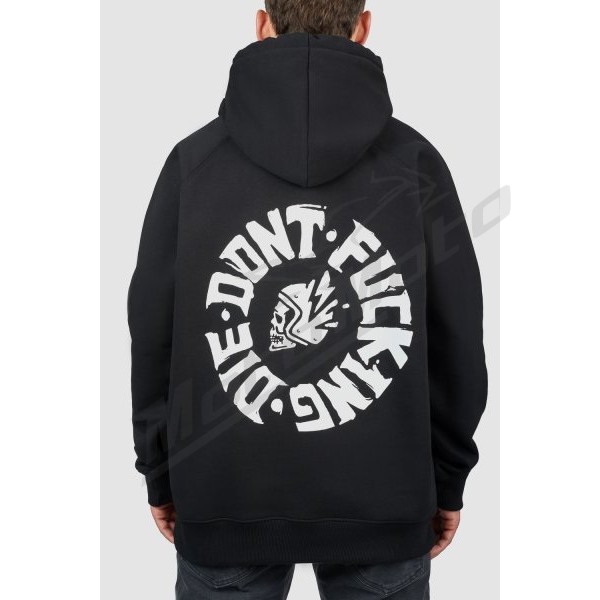 PANDO MOTO MAX DON’T DIE BLACK Oversized Biker Hoodie Unisex