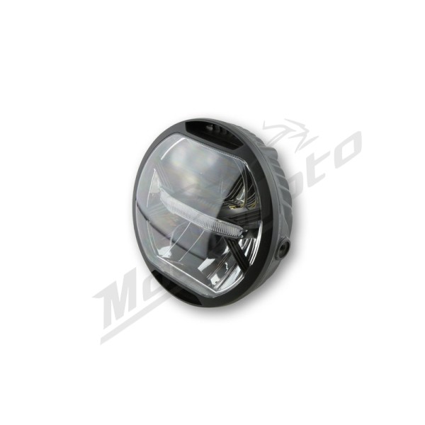 KOSO LED Headlight, Black, Side Mount Ø170mm