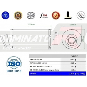 Duslintuvo kompl. Dominator GP1 BMW G310GS 2016-2022