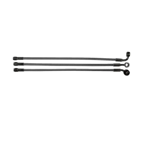 MAGNUM SHIELDING Designer Series Ø10mm Upper Brake Line Black 58cm 180° Harley Davidson FLHR / FLHRC / FLHRSI / FLTRI 1340/1690 94-17