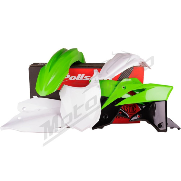 POLISPORT Complete Body Kit White/Black/Green Kawasaki KX 250F 13-16