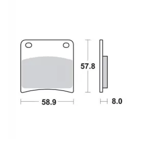 STABDŽIŲ TRINKELĖS FERODO FDB569P / MCB591 STANDARD PLATINUM
