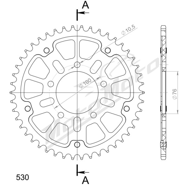 Supersprox Stealth Rear sprocket Gold 46T