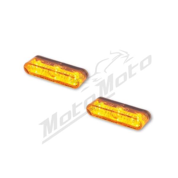 HIGHSIDER pro Star-MX1 PRO LED Indicator Black/Smoke E-Approved (Pair)