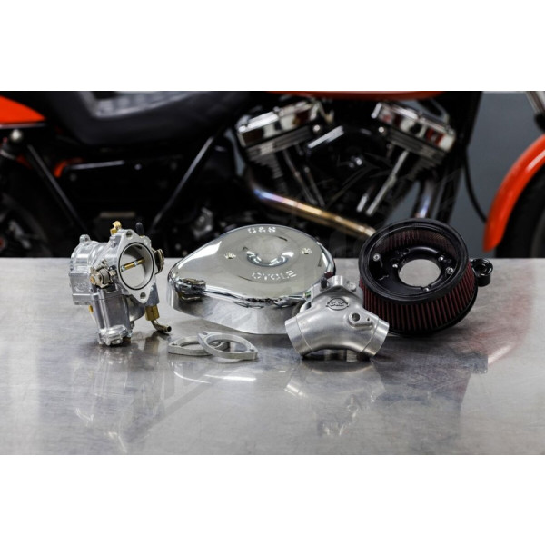 S&S CYCLE Super E Carburetor with Stealth Air Cleaner Kit Harley Davidson FLHR / FLHRC 1450-1690cc 99-06