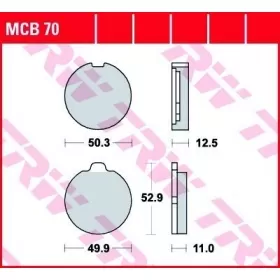 BRAKE PADS TRW MCB70 STANDARD