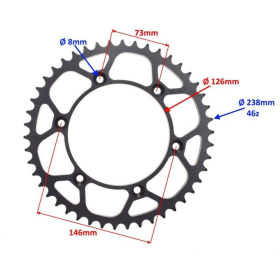 DRC Rear sprocket 46 teeth Suzuki DRZ 400 2003