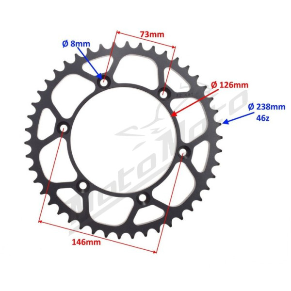 DRC Rear sprocket 46 teeth Suzuki DRZ 400 2003