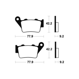 TECNIUM Scooter Organic Brake pads ME175 BMW / Yamaha 0-400cc 00-24