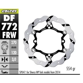 GALFER Priekinis stabdžių diskas Sherco SE / SEF 250-500 2009>
