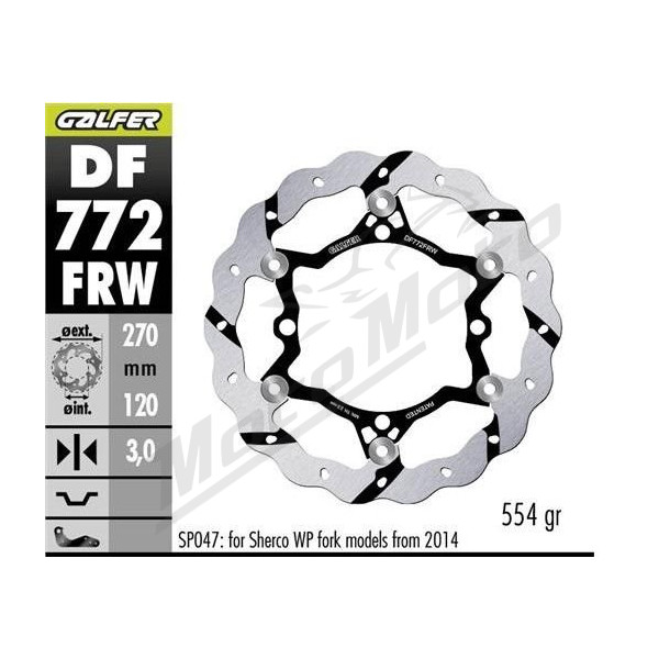 GALFER Front brake disc Sherco SE / SEF 250-500 2009>