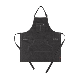 PANDO MOTO ALBERT APRON DENIM BLACK