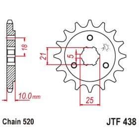 Front sprocket JTF438