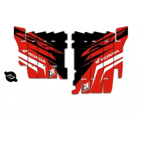 BLACKBIRD Dream Graphic 4 radiatoriaus grotelių lipdukų rinkinys Honda CRF 450 2021-2024