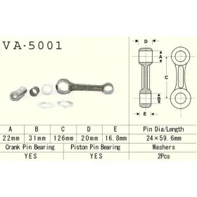 VESRAH Connecting rod Honda CR / Gas Gas EC 250-300 84-19
