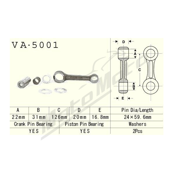 VESRAH Connecting rod Honda CR / Gas Gas EC 250-300 84-19