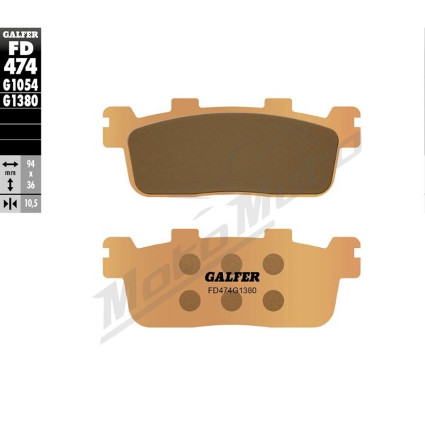 GALFER HH Sintered Brake Pads Kymco K-XCT / PEOPLE / XCITING 125-300cc 05-16