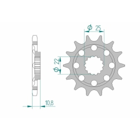 AFAM Steel Standard Front Sprocket 94807 - 525 15 teeth MV AGUSTA BRUTALE / F4 750-1000cc 01-24