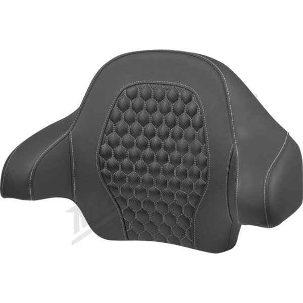 SADDLEMEN Roadsofa Honeycomb Backrest Pad Silver Harley Davidson FLH / FLHR / FLHTK / FLTRX / FLTRXS 1690-1977 14-24