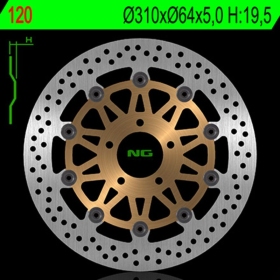 NG BRAKES 120 plaukiojantis stabdžių diskas SUZUKI GS / GSF / GSX / RF 400-1200 81-05