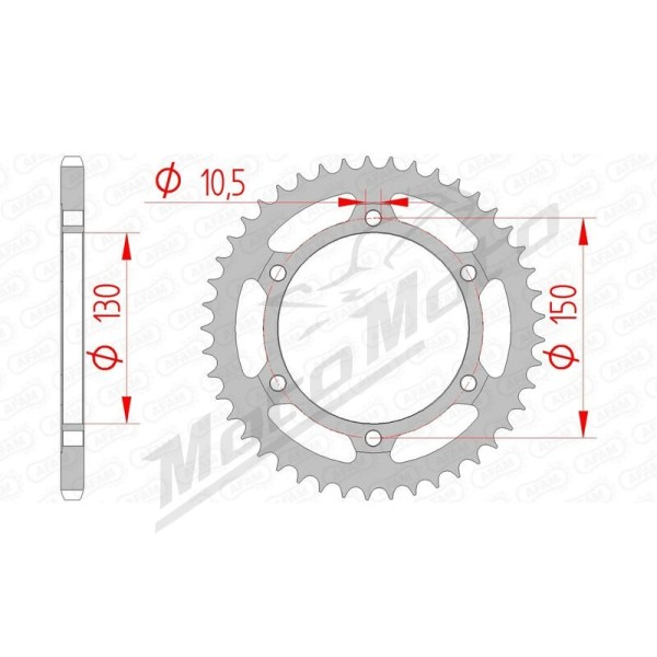 AFAM Steel Standard Rear Sprocket 520 42-50 teeth