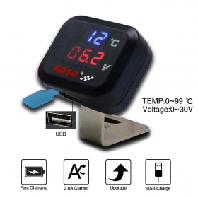 KOSO VOLTMETER / OUTDOOR TEMPERATURE SENSOR / USB CHARGER