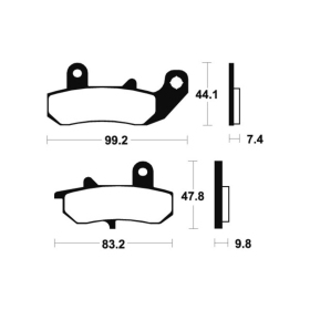 TECNIUM Street Performance Sintered Metal Brake pads - MR135 Suzuki DR 650-800cc 89-94