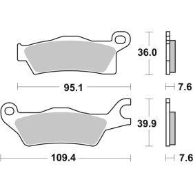 Sbs stabdžių trinkelės 911SI Sintered Offroad Can-Am