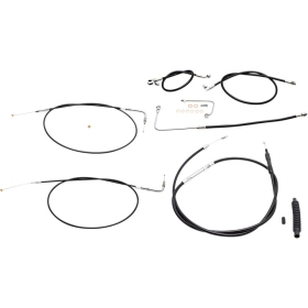 LA CHOPPERS Standard Black Vinyl Handlebar Cable/Brake Line Kit Harley Davidson 1690 15-17