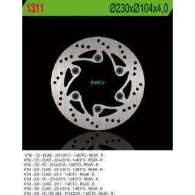 NG BRAKES Rear Fixed Brake Disc 230mm Husqvarna / KTM 125-401cc 11-23