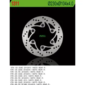 NG BRAKES Galinis fiksuotas stabdžių diskas 230mm Husqvarna / KTM 125-401cc 11-23