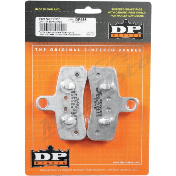 DP BRAKES Sintered Metal Brake Pads Harley Davidson FLD / FLS / FLSTC / FLSTF / FLSTFB / FLSTN / FXCW / FXCWC 1584-1800cc 08-17